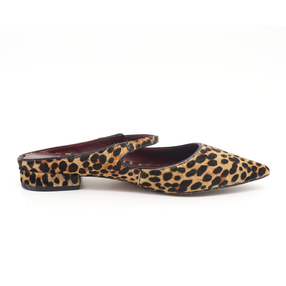 Kate Spade Leopard Print Pointed Toe Slingback Flats - Brown - Picture 4 of 12